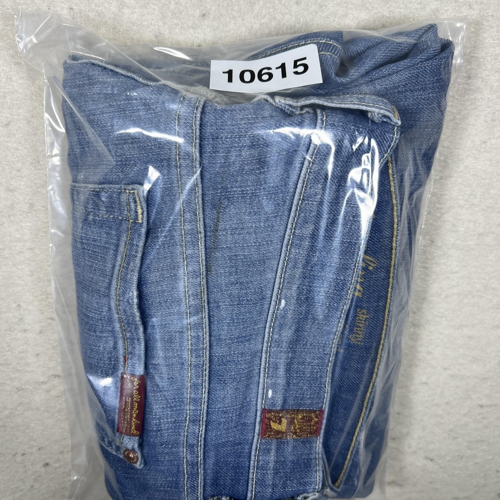 7 For All Mankind Josefina Skinny Boyfriend Jeans‎ Womens 30 Blue Distressed USA - Picture 16 of 16